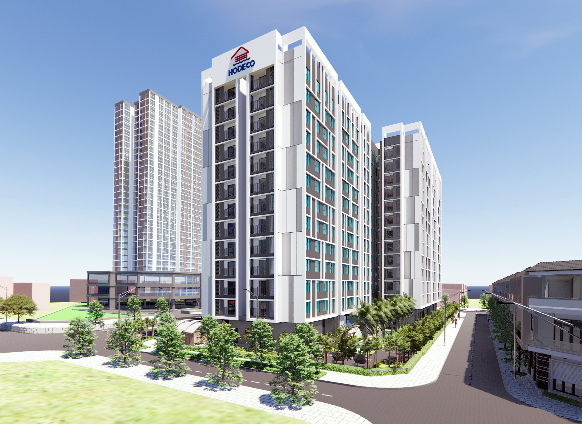 Phối cảnh chung cư Eco Home 1 HODECO Phú Mỹ